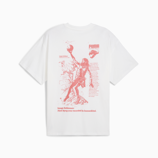 Playera de básquet The First Buckets para hombre, PUMA White, large-MEX