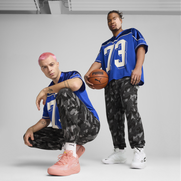 Dress Code Camo Basketball Sweatpants Men, PUMA Black-AOP, large-MEX