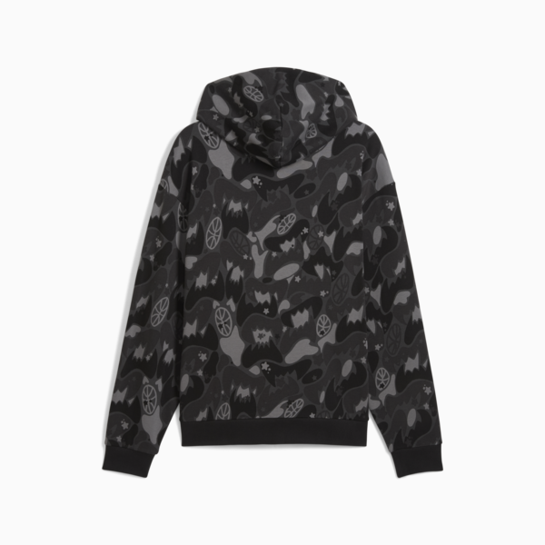 Dress Code Camo Basketball Hoodie Men, PUMA Black-AOP, large-MEX