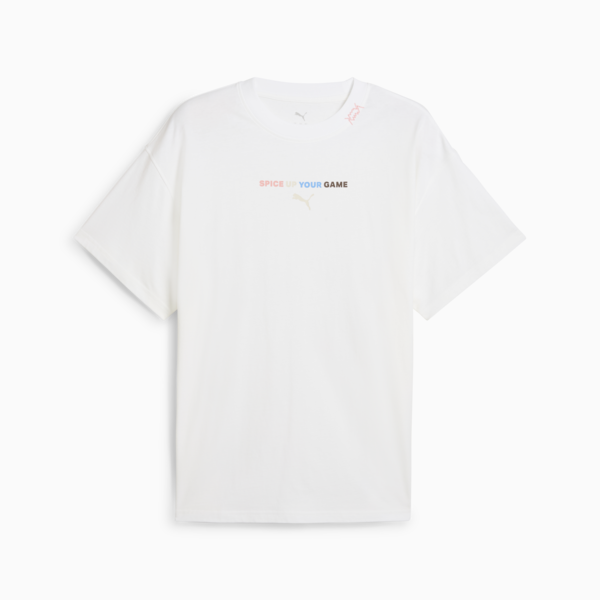 Spicy Dylan Tee Men, PUMA White, large-ZAF