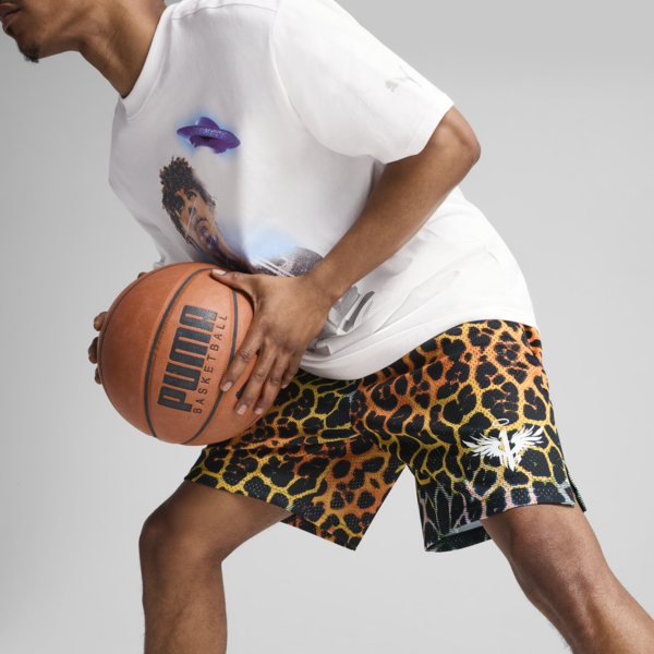 Playera de básquet Melo Alien Skins para hombre, PUMA Black-AOP, large-MEX
