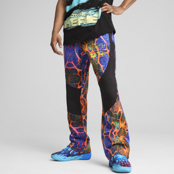 Pants de básquet Melo Alien Skins Dime para hombre, PUMA Black-AOP, large-MEX