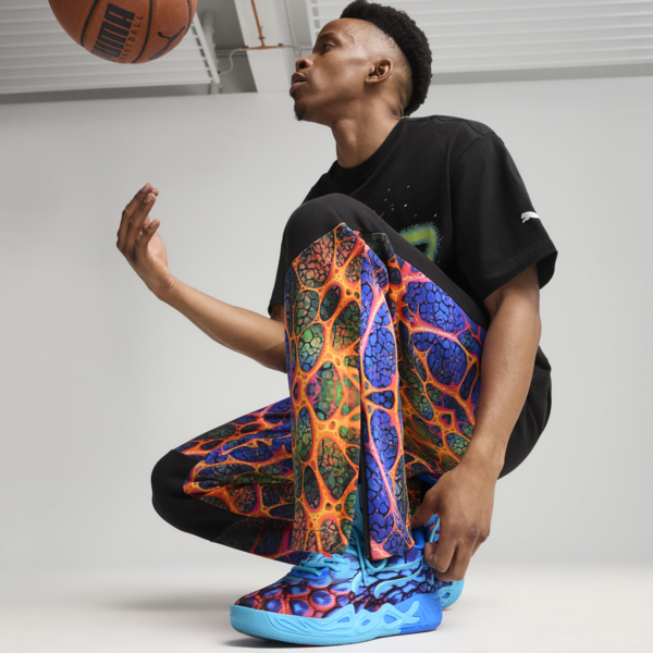 Melo Alien Skins Dime Basketball Pants Men, PUMA Black-AOP, large-ZAF