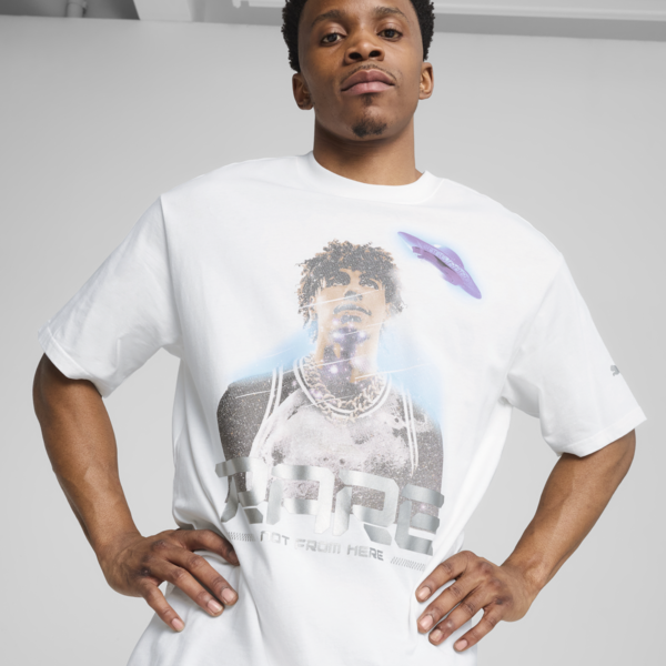 Melo Alien Skins Basketball Tee Men, PUMA White, large-ZAF
