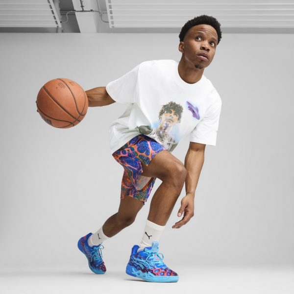 Melo Alien Skins Basketball Tee Men, PUMA White, large-ZAF