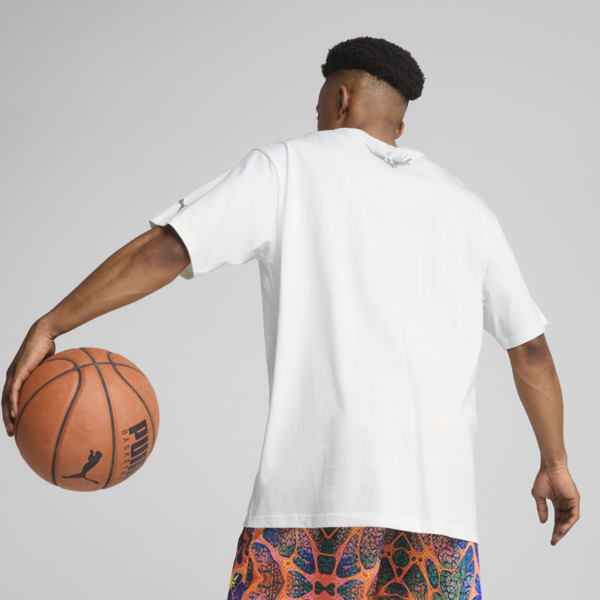 Melo Alien Skins Basketball Tee Men, PUMA White, large-ZAF