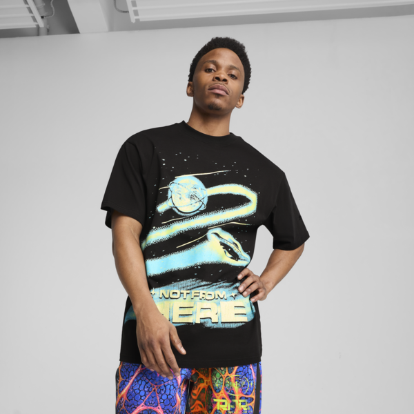 Melo Alien Skins Basketball Tee Men, PUMA Black, large-MEX