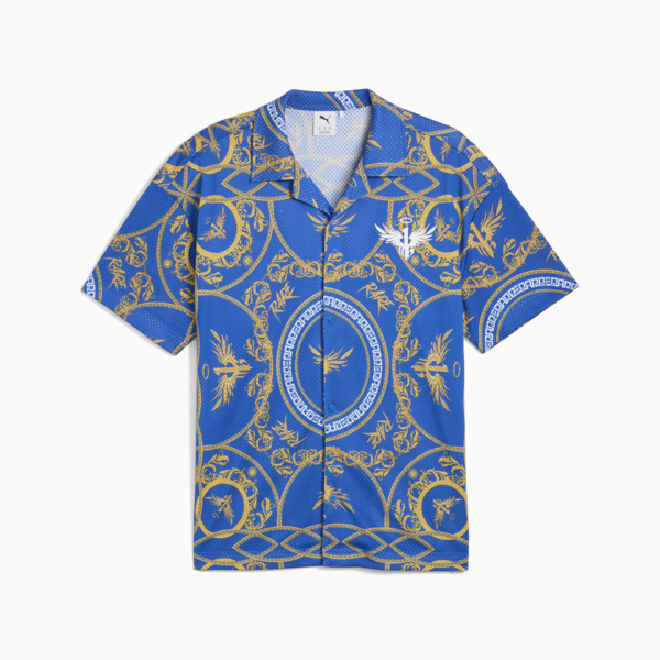 Playera de básquet Melo Golden para hombre, PUMA Team Royal-AOP, large-MEX