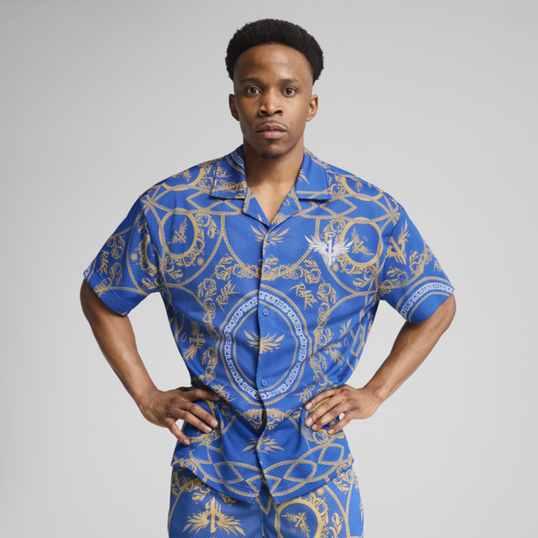 Playera de básquet Melo Golden para hombre, PUMA Team Royal-AOP, large-MEX