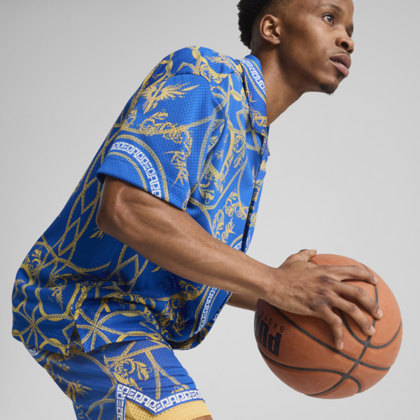 Playera de básquet Melo Golden para hombre, PUMA Team Royal-AOP, large-MEX