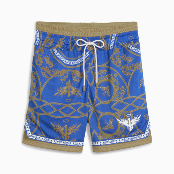 Shorts de básquet Golden para hombre, PUMA Team Royal-AOP, large-ARG