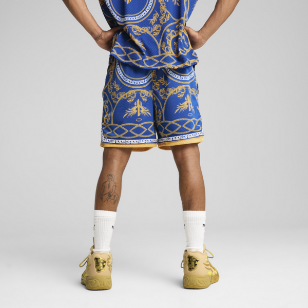 Shorts de básquet Golden para hombre, PUMA Team Royal-AOP, large-ARG