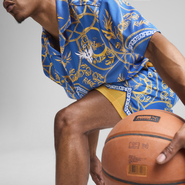 Shorts de básquet Golden para hombre, PUMA Team Royal-AOP, large-ARG