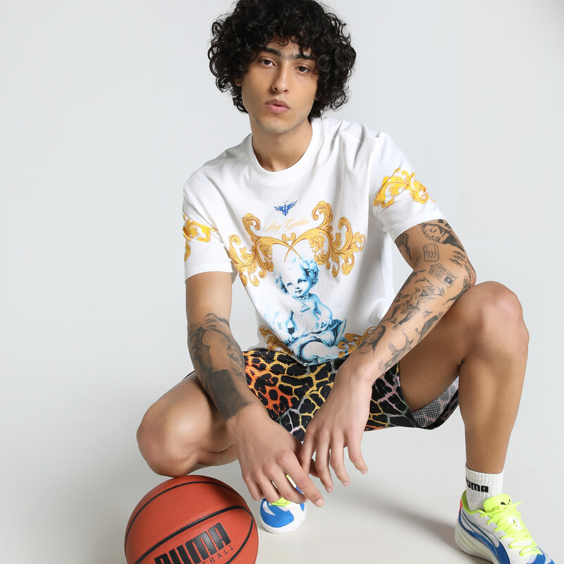 

Men's PUMA Melo Golden Oversized Basketball Tee