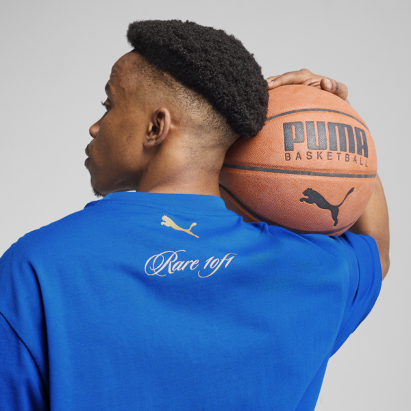 Playera de básquet Melo dorada para hombre, PUMA Team Royal, large-MEX