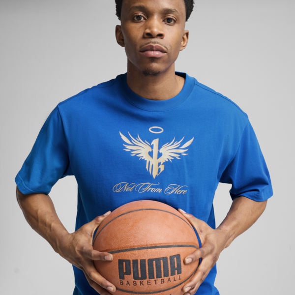 Playera de básquet Melo dorada para hombre, PUMA Team Royal, large-MEX