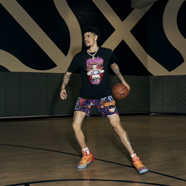 Playera de básquet Melo Phoenix I para hombre, PUMA Black, large-MEX