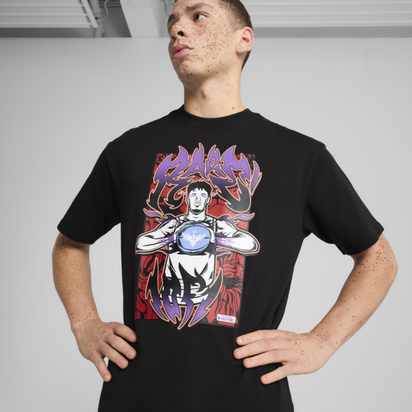 Playera de básquet Melo Phoenix I para hombre, PUMA Black, large-MEX