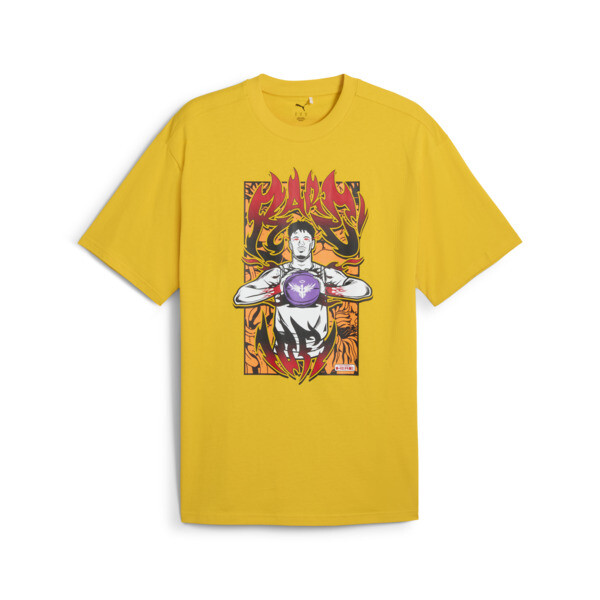 Puma X Lamelo Ball Phoenix Men's Graphic T-shirt In Yellow Sizzle