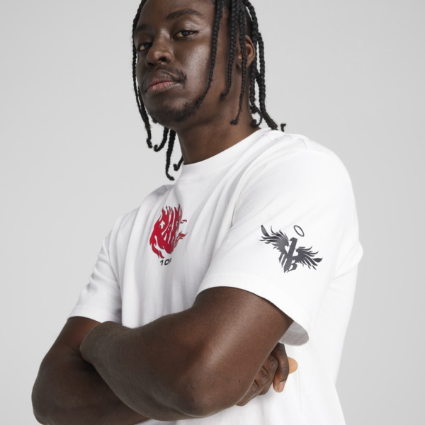 Playera de básquet Melo Phoenix II para hombre, PUMA White, large-MEX