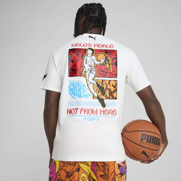 Playera de básquet Melo Phoenix II para hombre, PUMA White, large-MEX