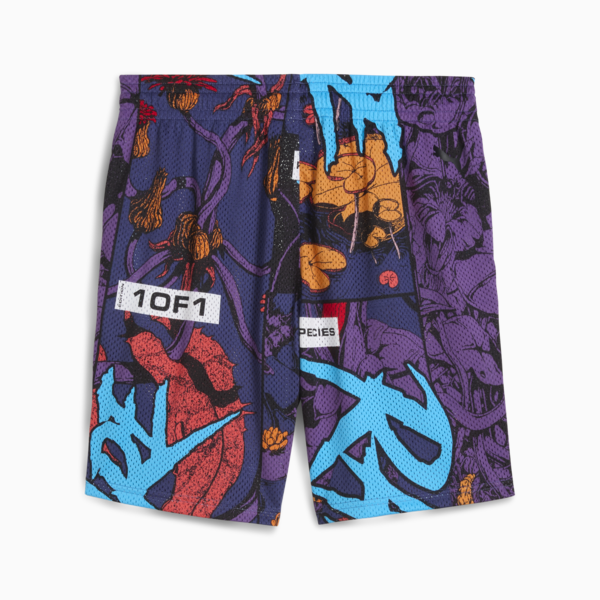 Shorts de básquet Melo Phoenix para hombre, Blue Crystal-AOP, large-ARG