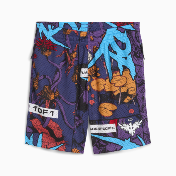 Shorts de básquet Melo Phoenix para hombre, Blue Crystal-AOP, large-ARG