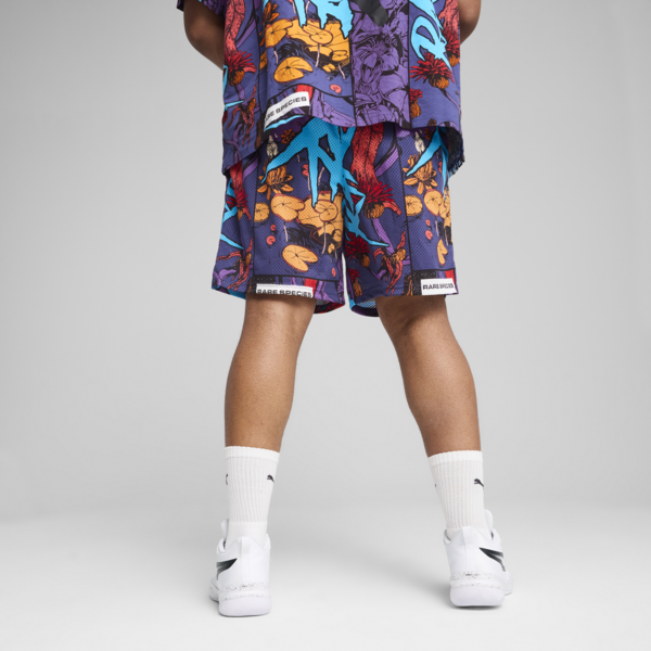 Shorts de básquet Melo Phoenix para hombre, Blue Crystal-AOP, large-ARG