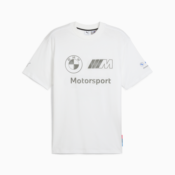 BMW M Motorsport Stacked Lux Logo Tee 2 Men, PUMA White, large-ZAF
