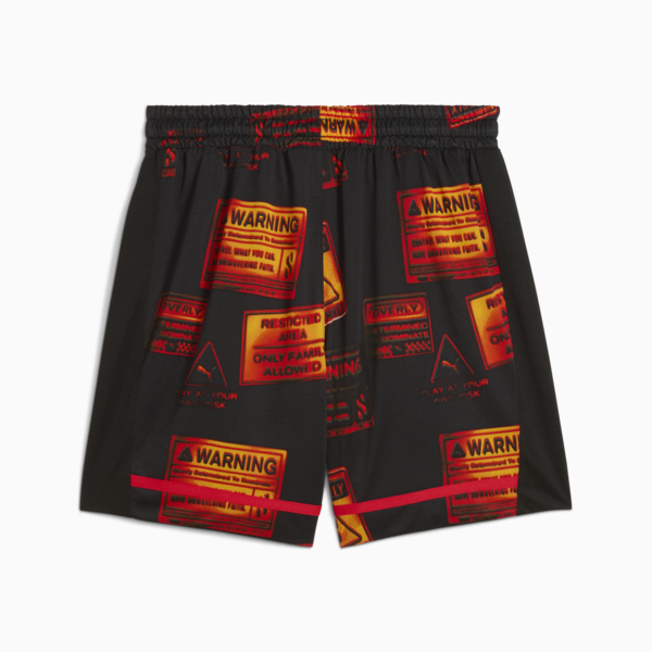 Scoot Caution All Jaws Basketball Shorts Men, PUMA Black-AOP, large-ZAF
