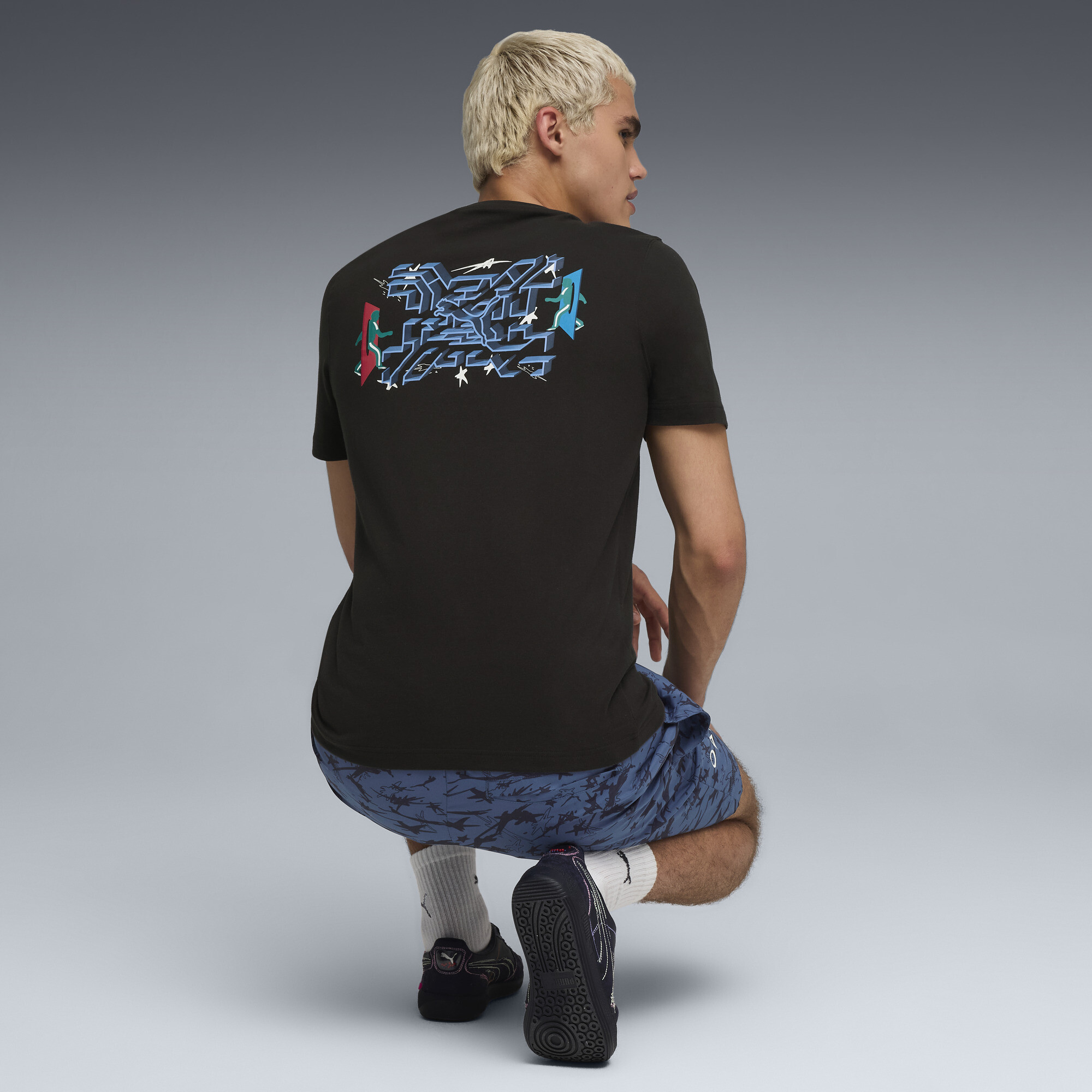 PUMA x SQUID GAME T-shirt voor Heren, Zwart, Maat XL thumbnail 6