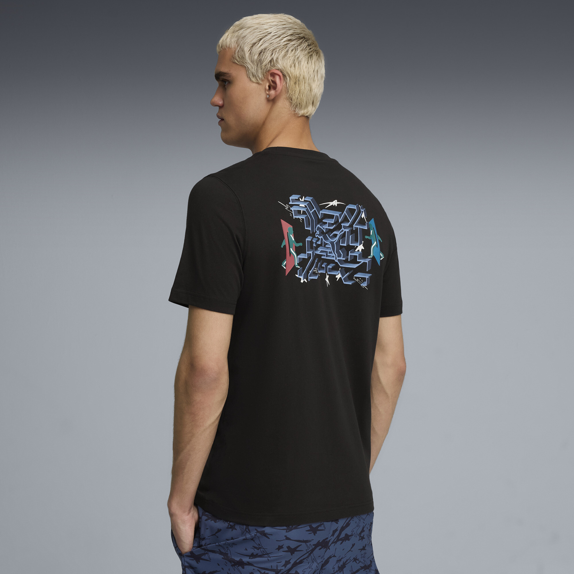 PUMA x SQUID GAME T-shirt voor Heren, Zwart, Maat XL thumbnail 5