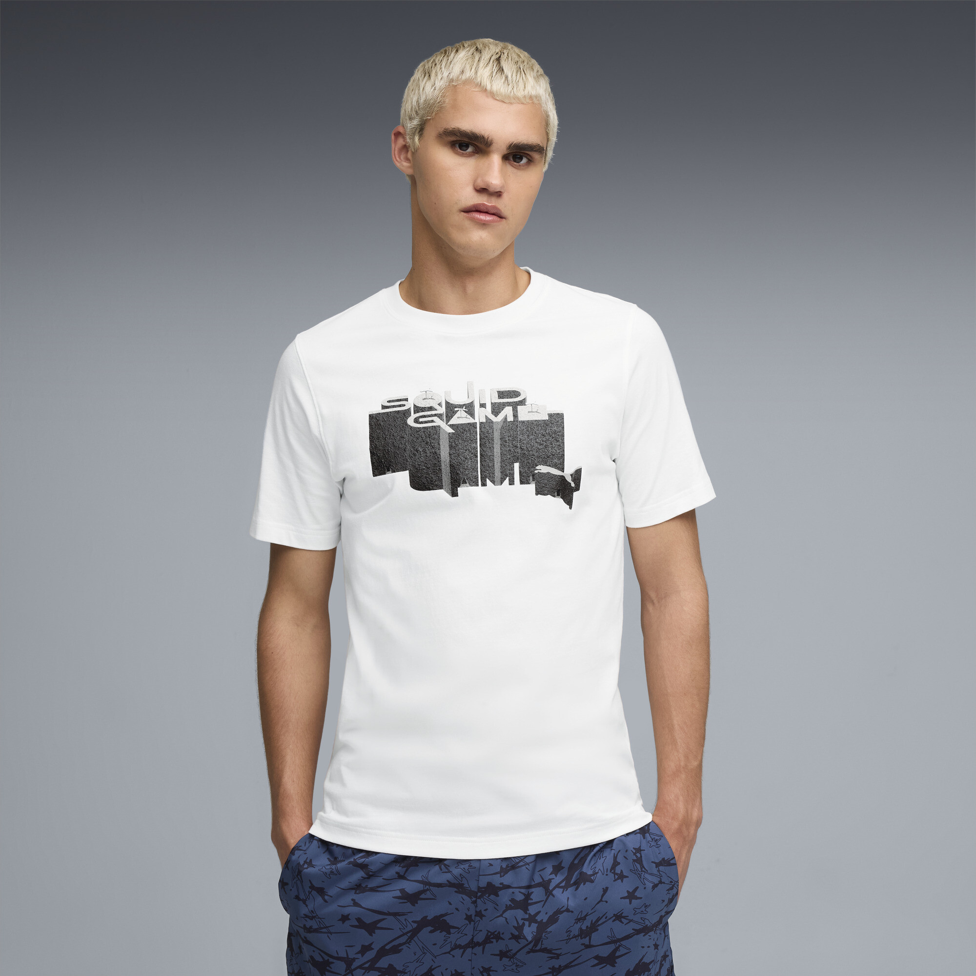 Puma x SQUID GAME T-Shirt Herren | Mit Print | White | Größe: XL
