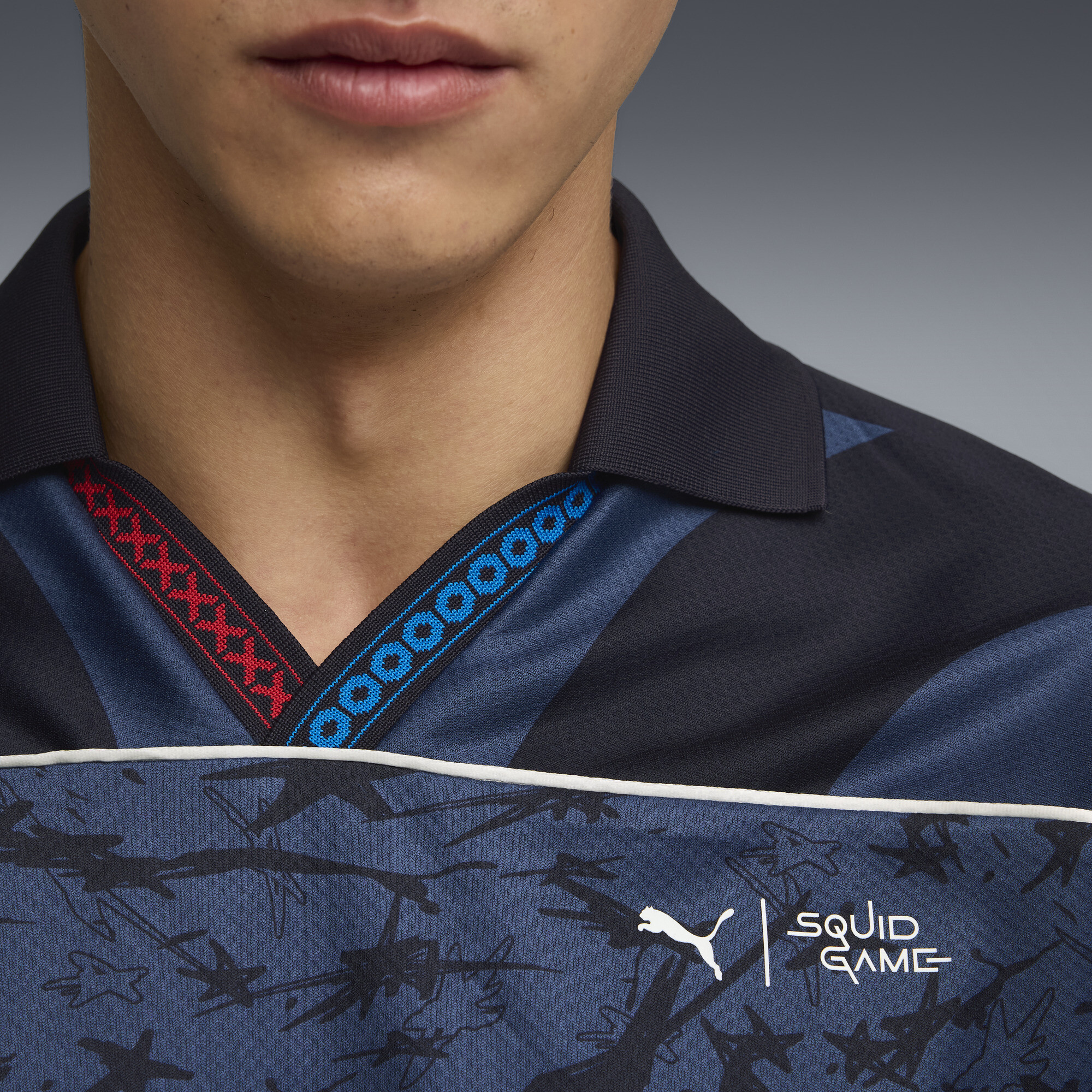 PUMA x SQUID GAME shirt met all-over print voor Heren, Blauw, Maat XXL thumbnail 4