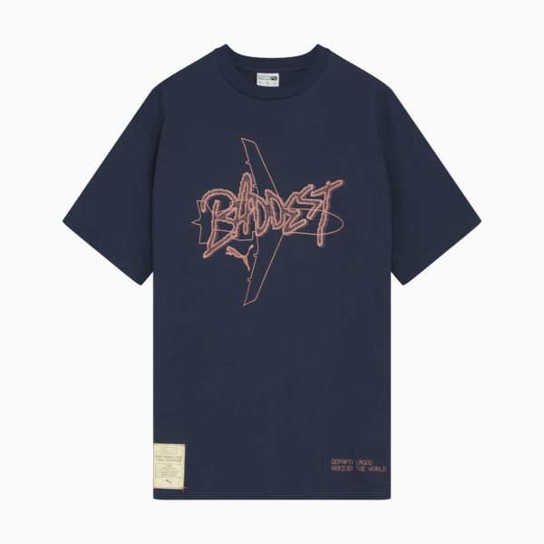 PUMA x DAVIDO Baddest Tee Men, Club Navy, large-ZAF