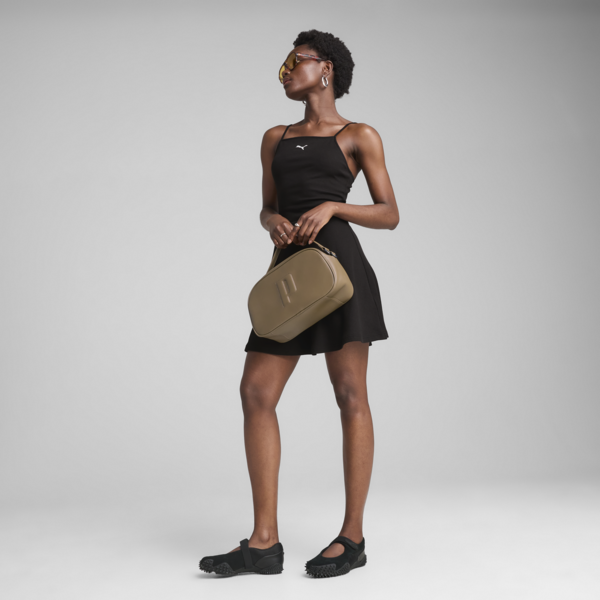 WARDROBE ESS Ribbed Flared Short Dress Women, PUMA Black, large-MEX