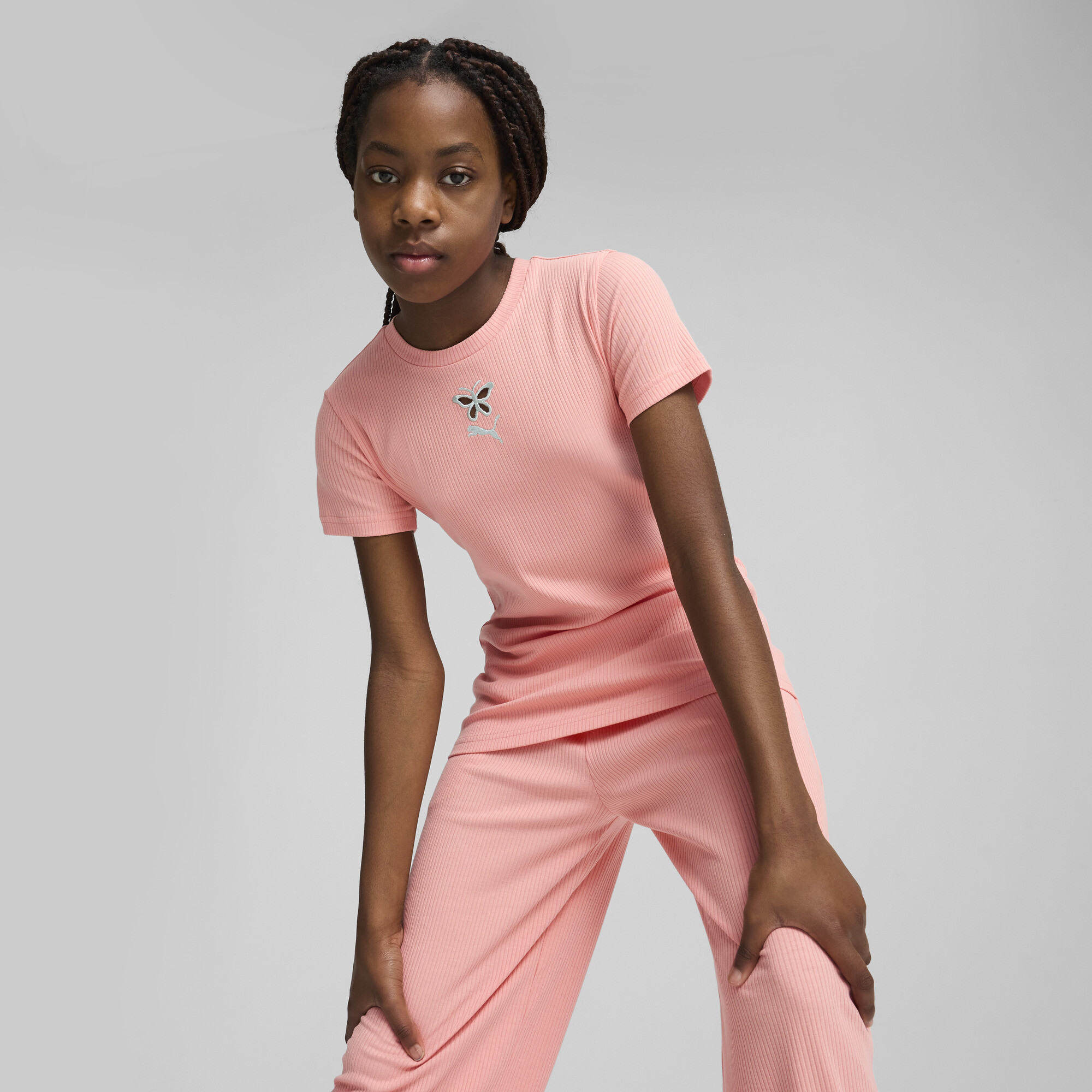 Puma Graphics Ribbed T-shirt Iv In Pink
