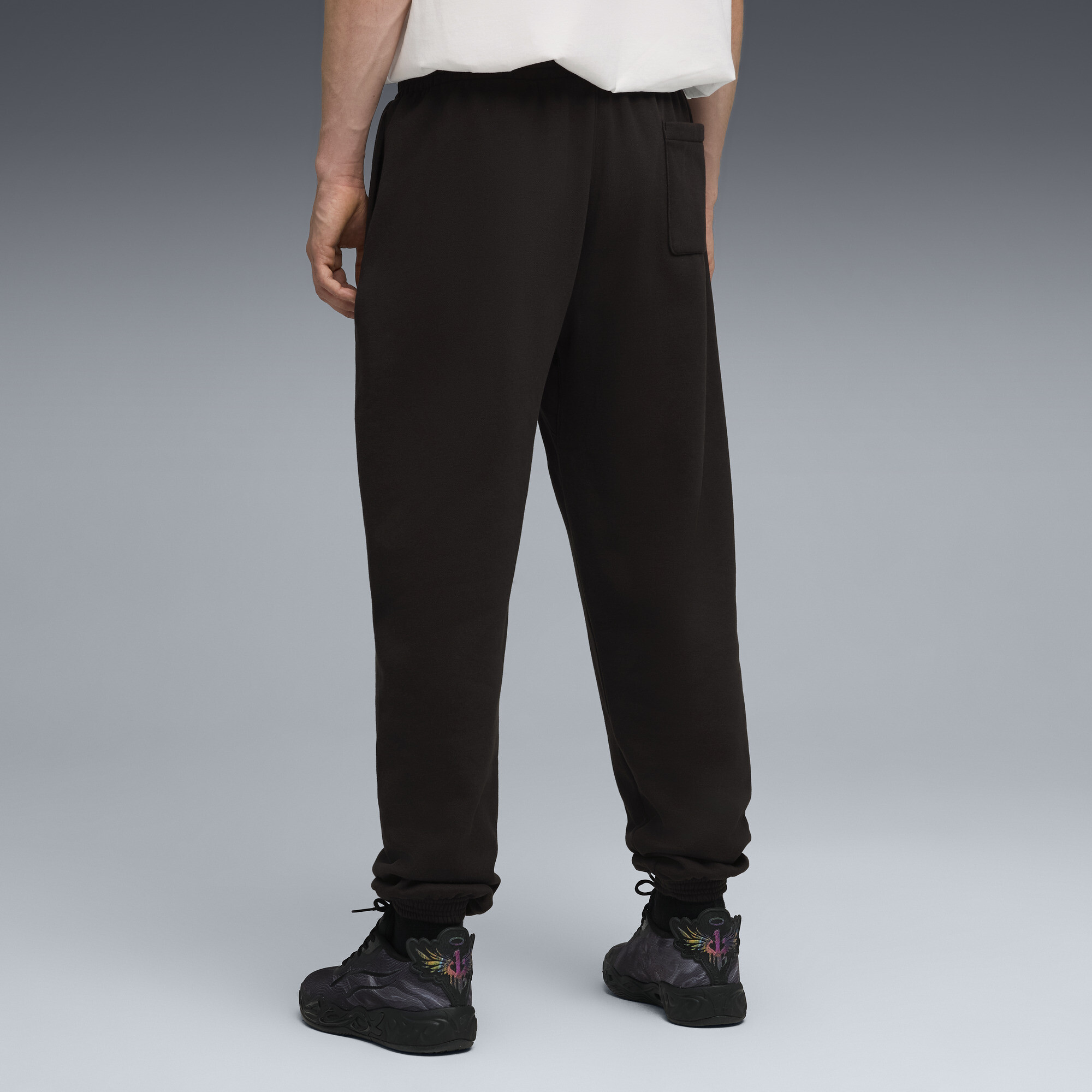 PUMA Melo Alwayz On 1 basketbalbroek voor Heren, Zwart/Zilver, Maat XL thumbnail 5