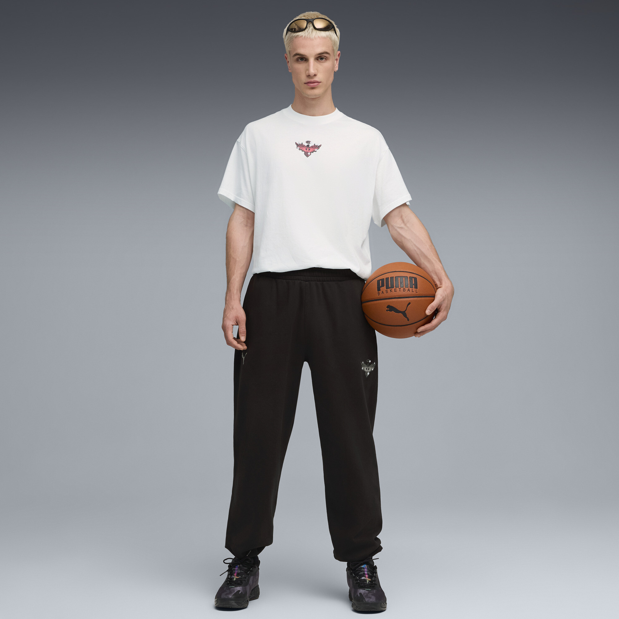 PUMA Melo Alwayz On 1 basketbalbroek voor Heren, Zwart/Zilver, Maat XL thumbnail 4