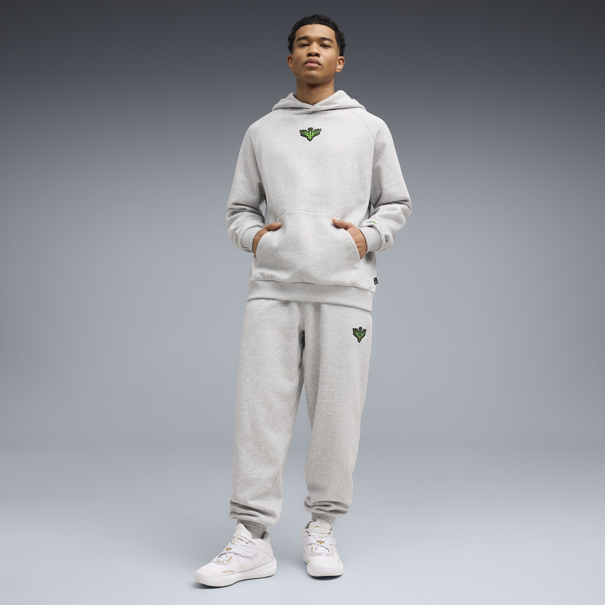 PUMA Melo Alwayz On 1 basketbalbroek voor Heren, Grijs/Zilver, Maat 3XL thumbnail 4