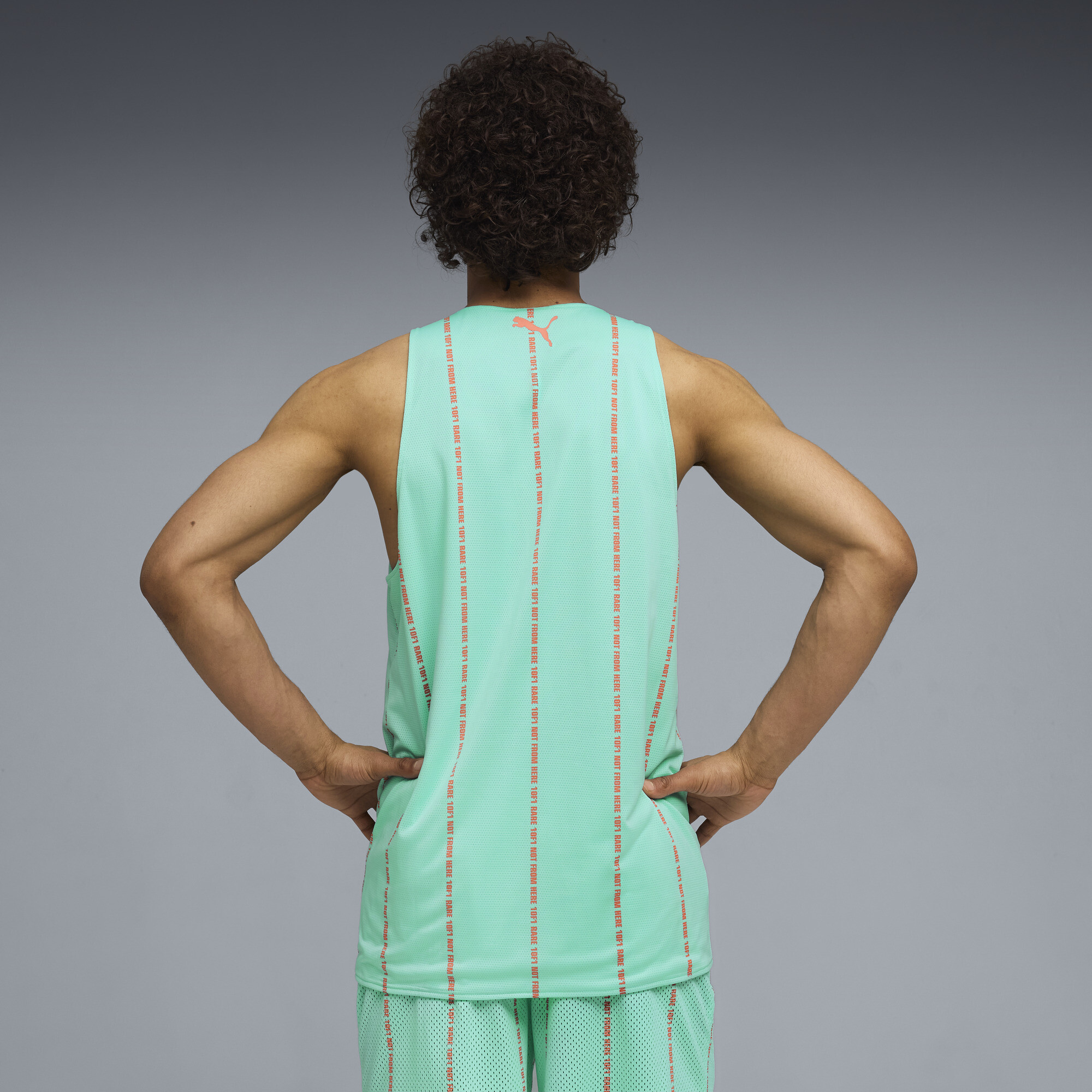 PUMA Melo Alwayz On 1 basketbalshirt voor Heren, Zilver, Maat XS thumbnail 2