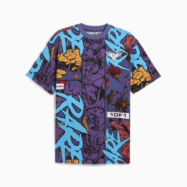 Remera de básquet estampada Melo Phoenix para hombre, Blue Crystal-AOP, large-ARG