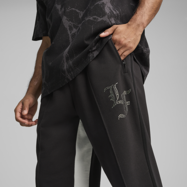 Pantalones PUMA HOOPS x LAFRANCÉ Written in Chrome para hombre, PUMA Black, large-MEX