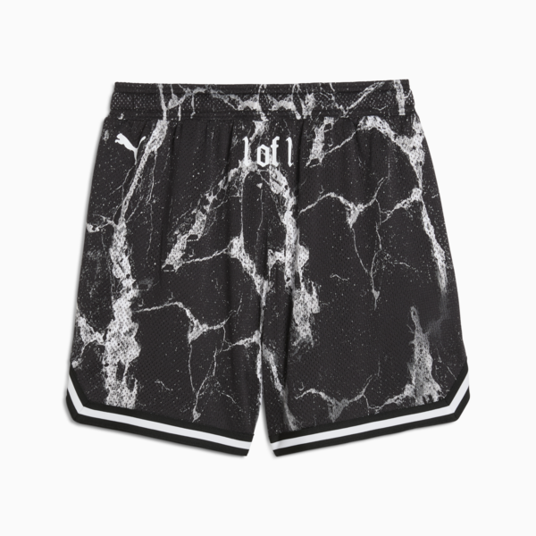 Shorts PUMA HOOPS x LAFRANCÉ Written in Chrome para hombre, PUMA Black-Puma White - AOP, large-MEX