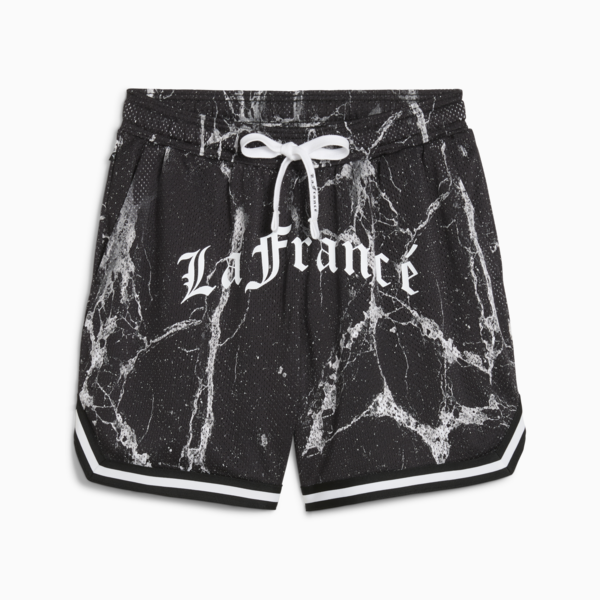 Shorts PUMA HOOPS x LAFRANCÉ Written in Chrome para hombre, PUMA Black-Puma White - AOP, large-MEX