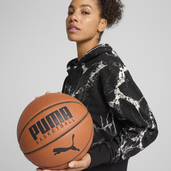 Campera PUMA HOOPS x LAFRANCÉ Written in Chrome para mujer, PUMA Black-Puma White AOP, large-ARG