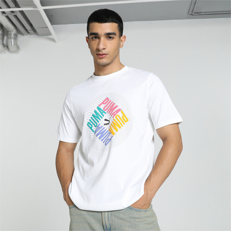 Men's PUMA Sportswear By Graphic Tee in White size L