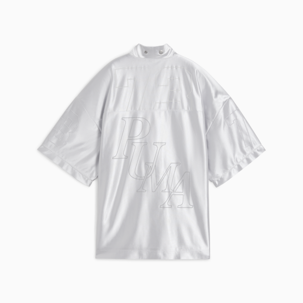 Jer-She Baseball-Inspired Jersey Women, Feather Gray, large-MEX