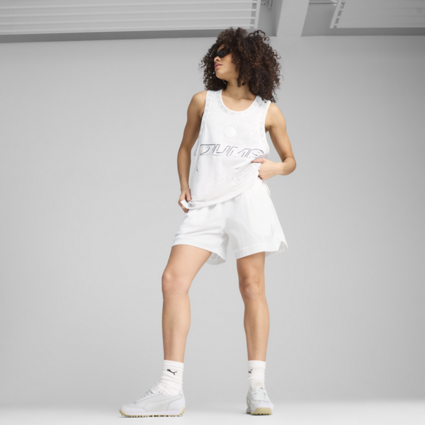 Jer-She Basketball Shorts Women, PUMA White, large-MEX