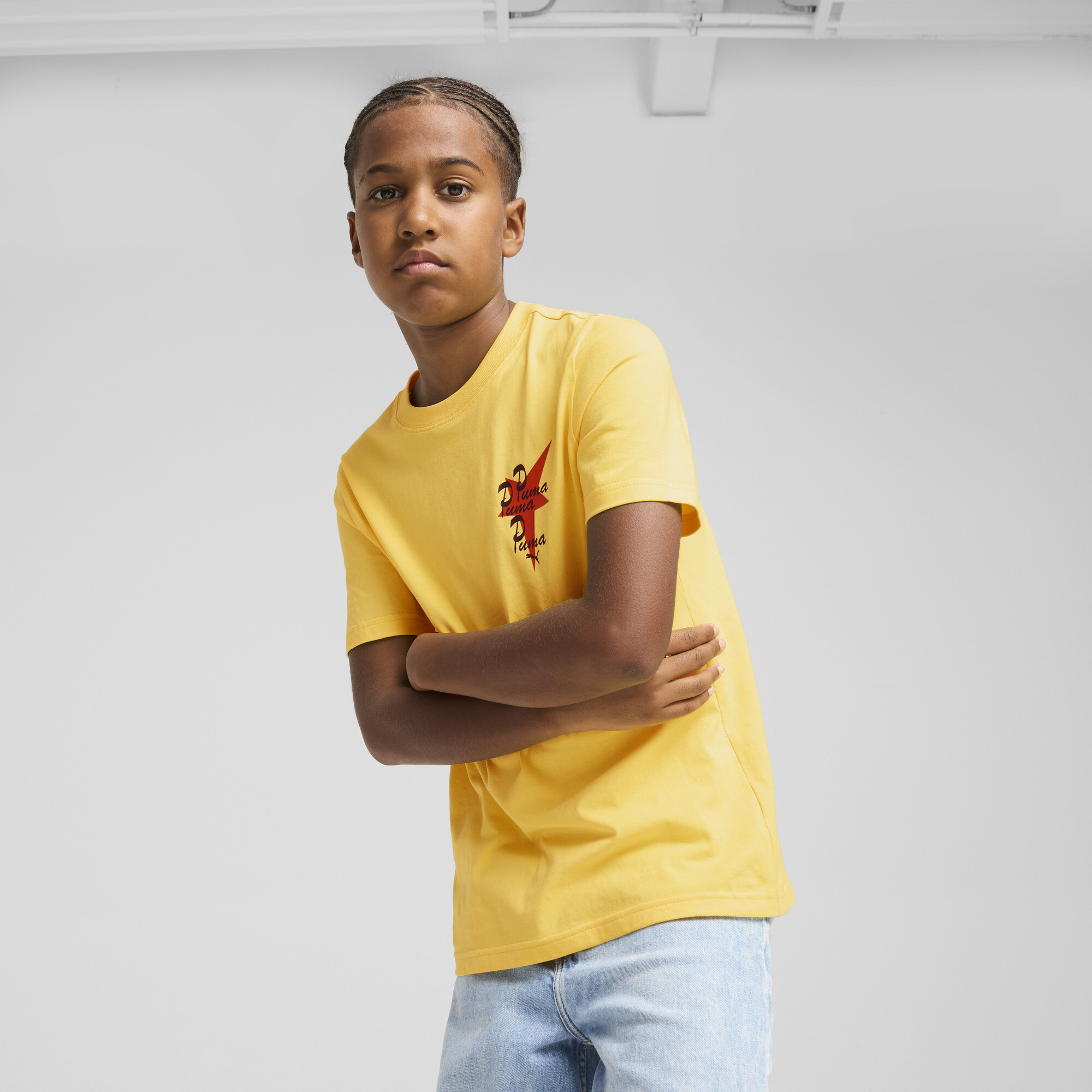 Puma Road To Unity Graphic T-shirt In Yellow
